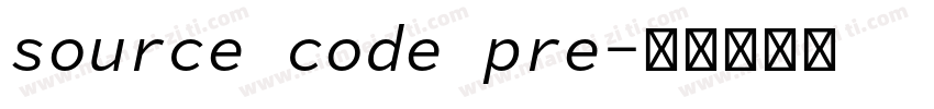 source code pre字体转换